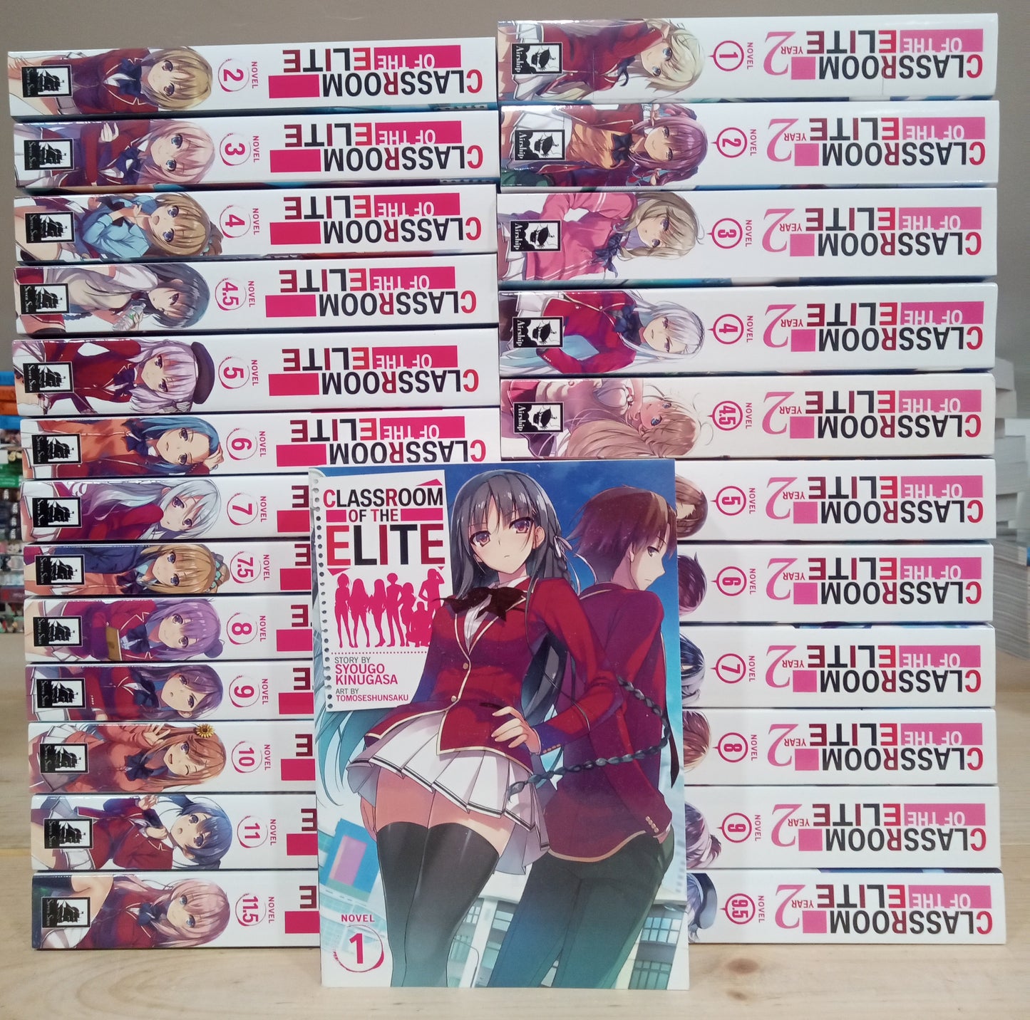 Classroom of the Elite Light Novel Set (26 books) English Vol. 1-11.5 & Year 2 Vol. 1-11