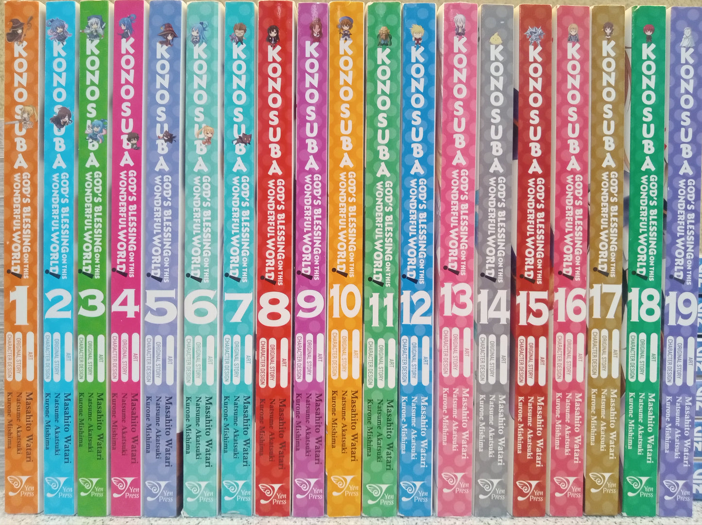 Konosuba: God's Blessing on This Wonderful World! Manga Vol. 1-19 Manga Set English