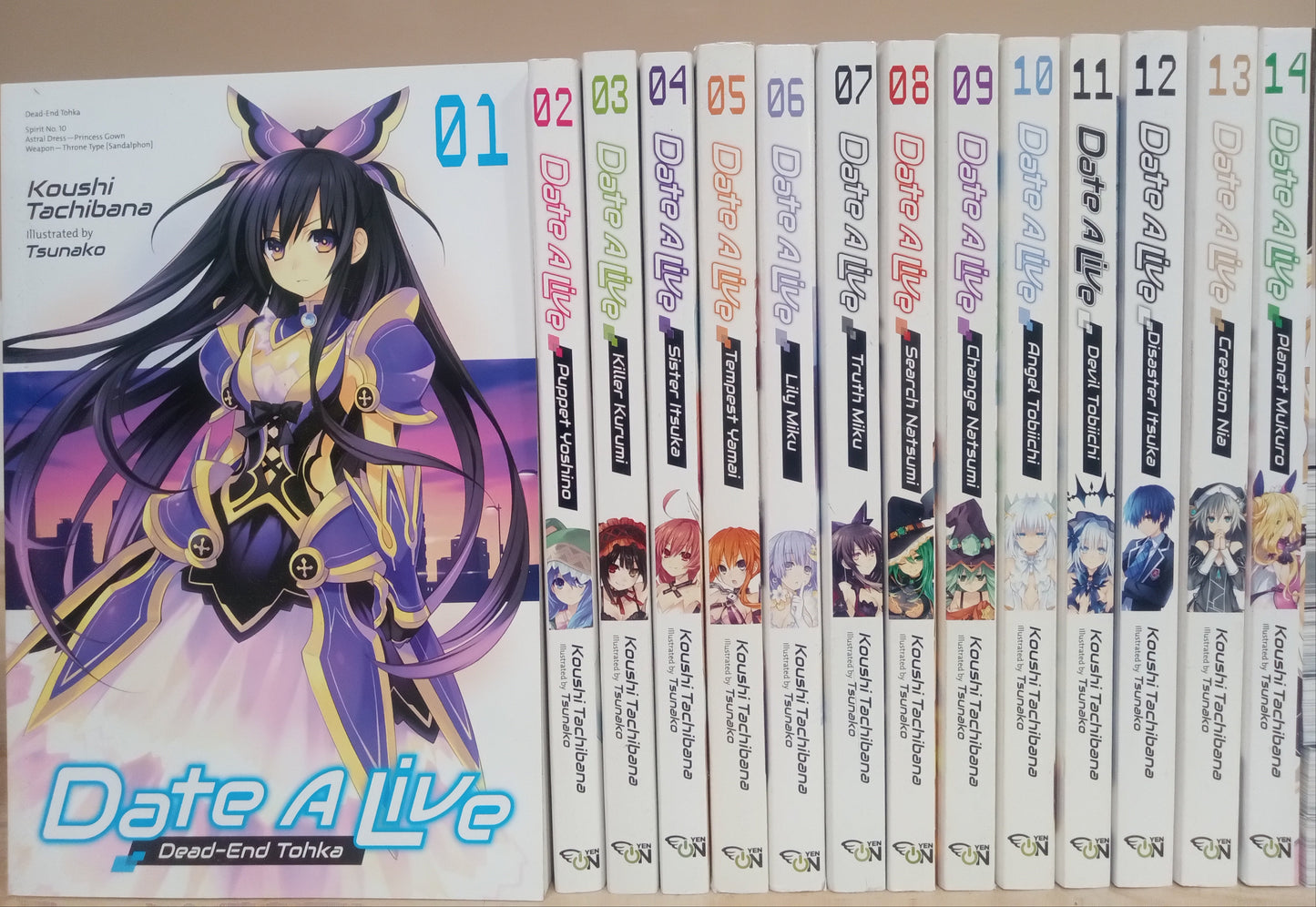 Date A Live Vol. 1-14 Light Novel Complete Set English