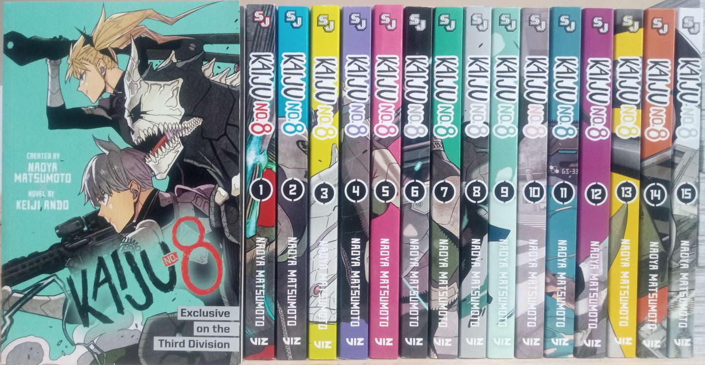 Kaiju No. 8 Manga Vol. 1-15 Manga Set English