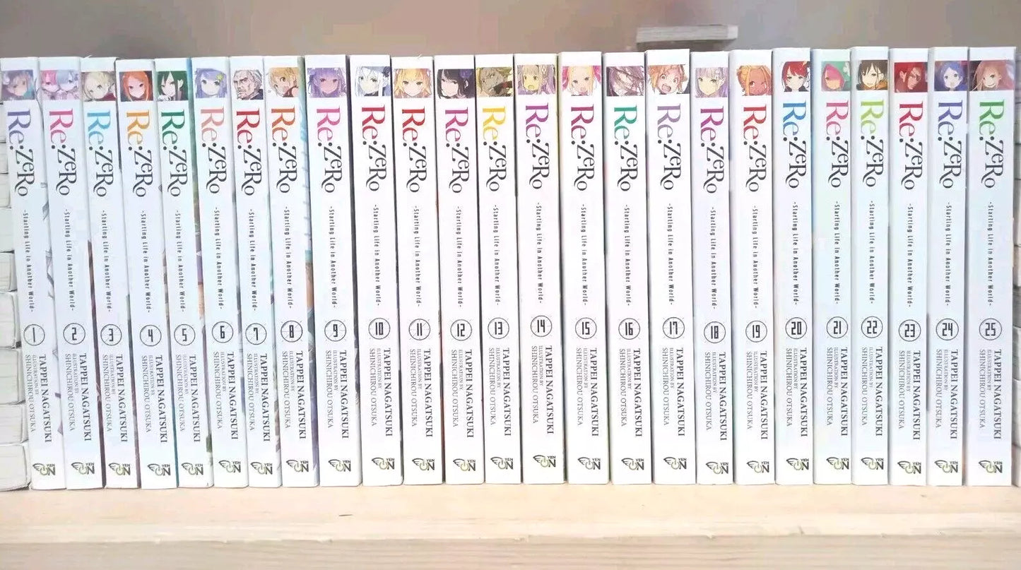 Re: Zero Starting Life in Another World Light Novel Vol. 1-27 Set English