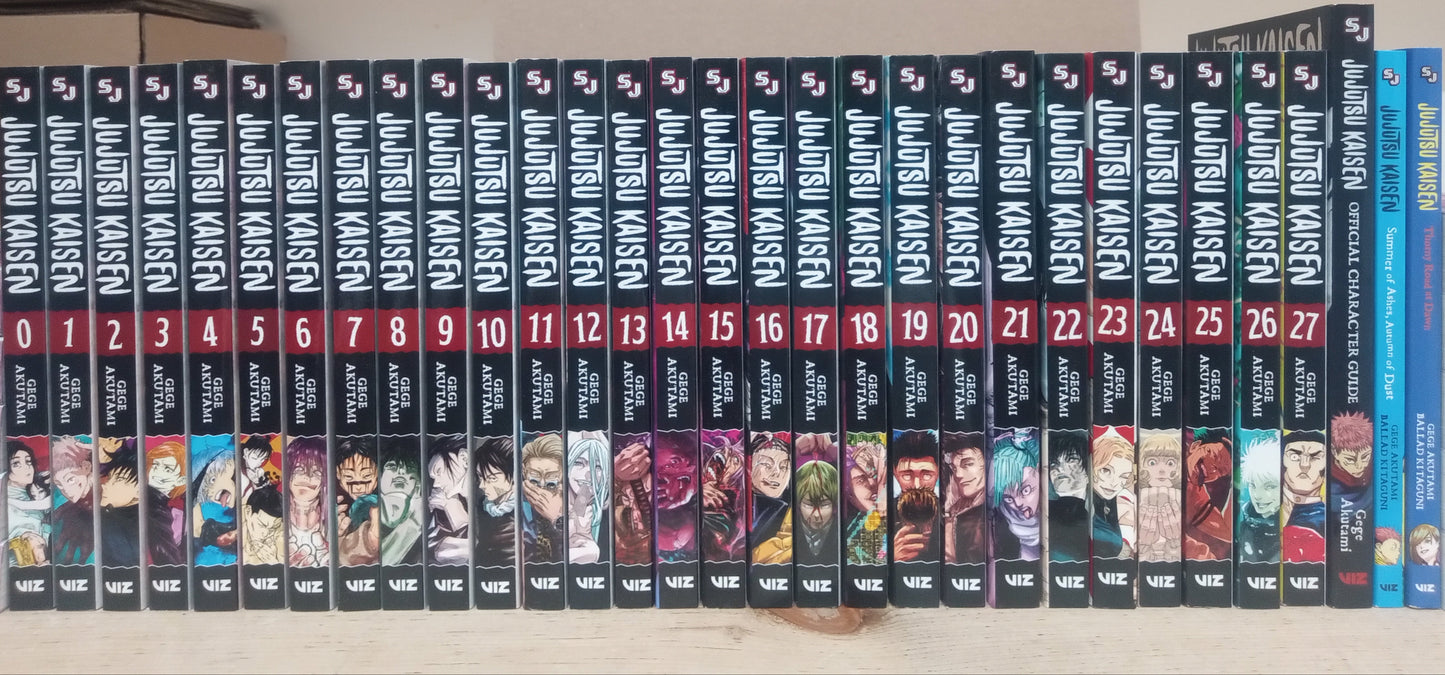 Jujutsu Kaisen Manga Vol. 0-27 (28 books) English Complete Set