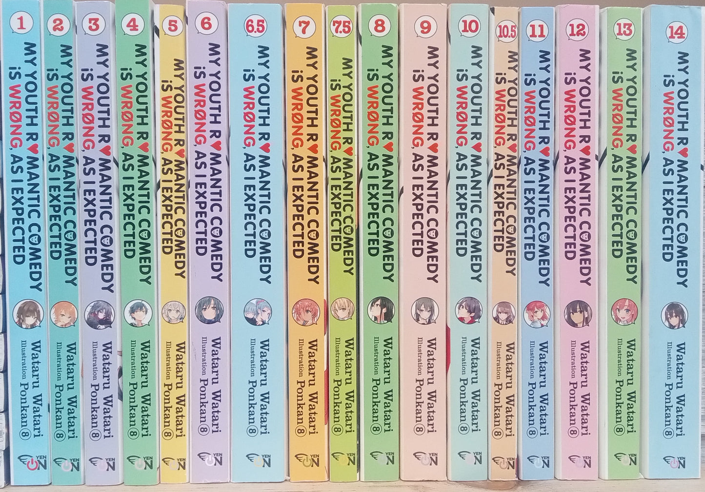 My Youth Romantic Comedy Vol. 1-14 (17 Books) Complete Light Novel Set English (Includes Vol. 6.5, 7.5, 10.5)