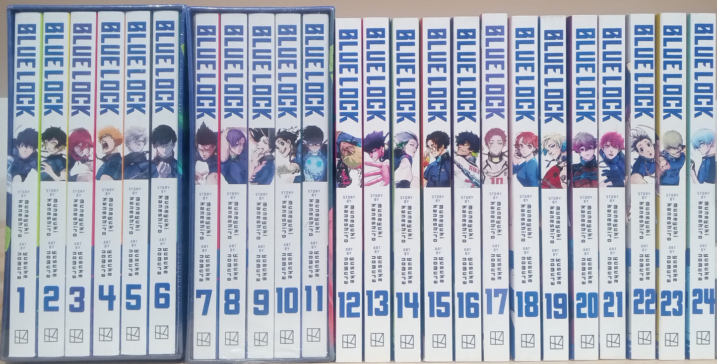 Blue Lock Vol. 1-24 Manga Set English Includes Box Set #1 & 2