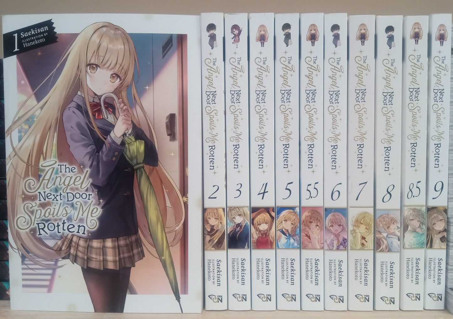 The Angel Next Door Spoils Me Rotten Light Novel Vol. 1-9 Set (11 books, Incl 5.5, 8.5) English
