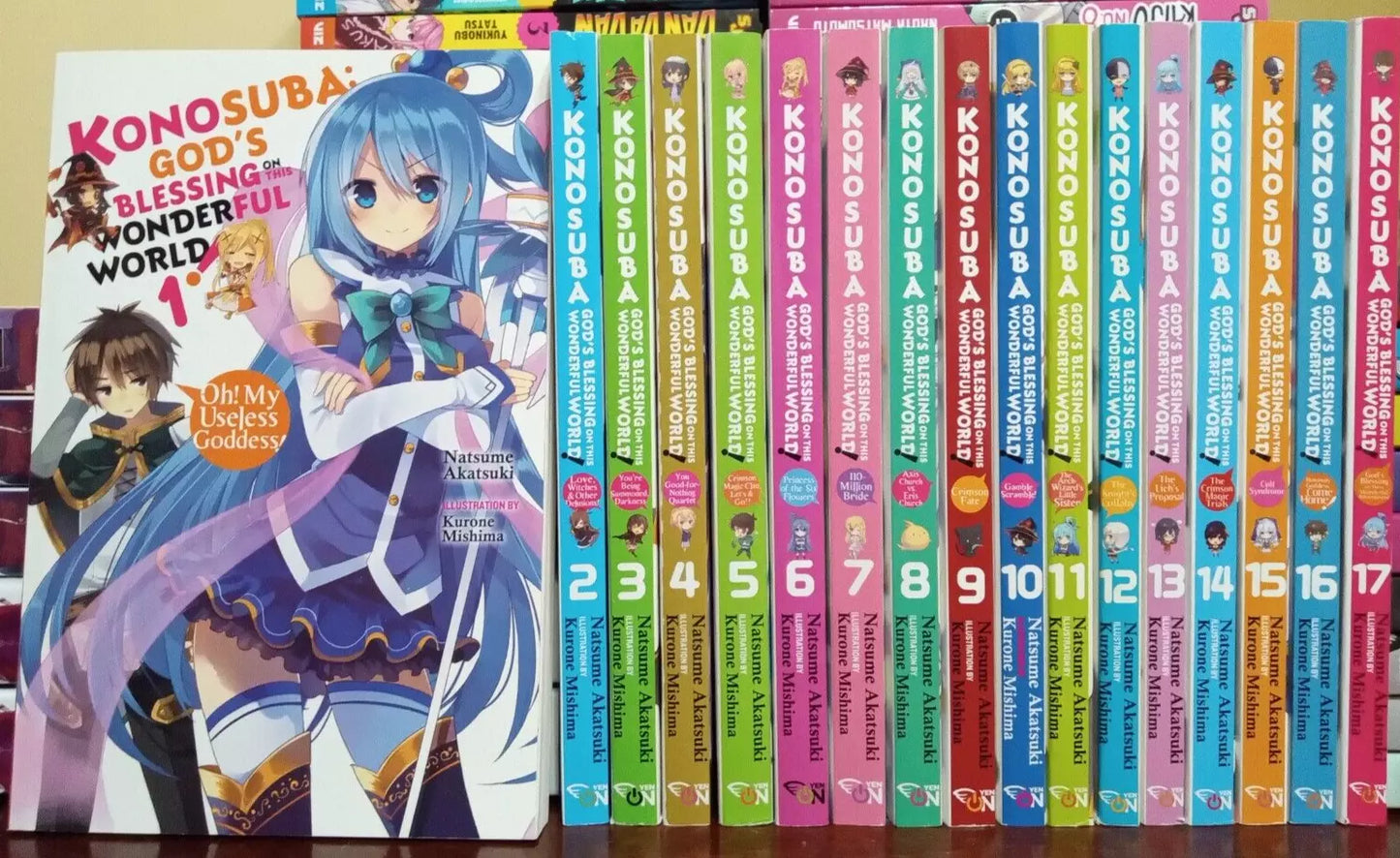 Konosuba: God's Blessing on This Wonderful World! Light Novel Vol. 1-17 Complete Set English