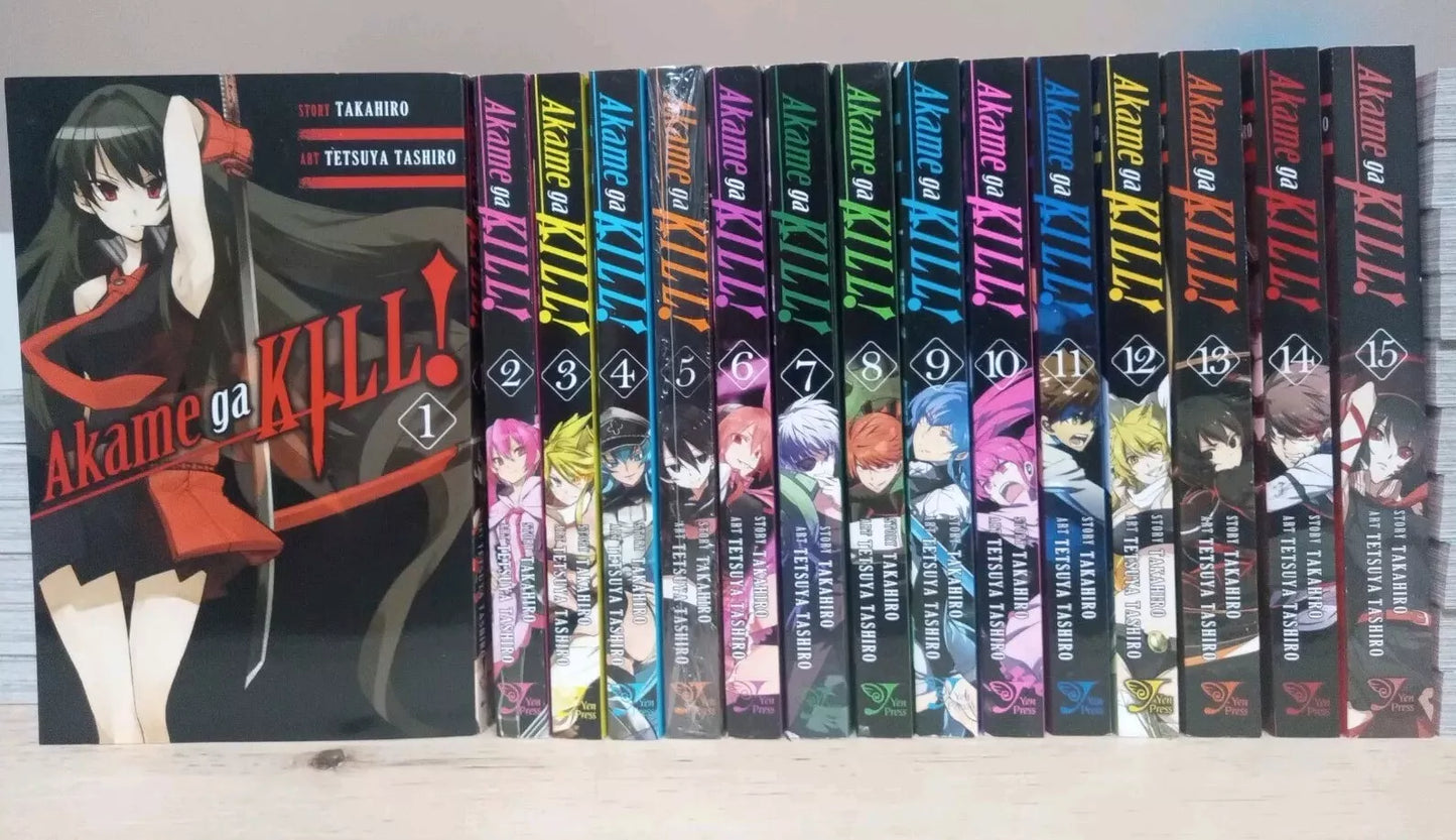 Akame ga Kill Manga Vol. 1-15 Complete Set English