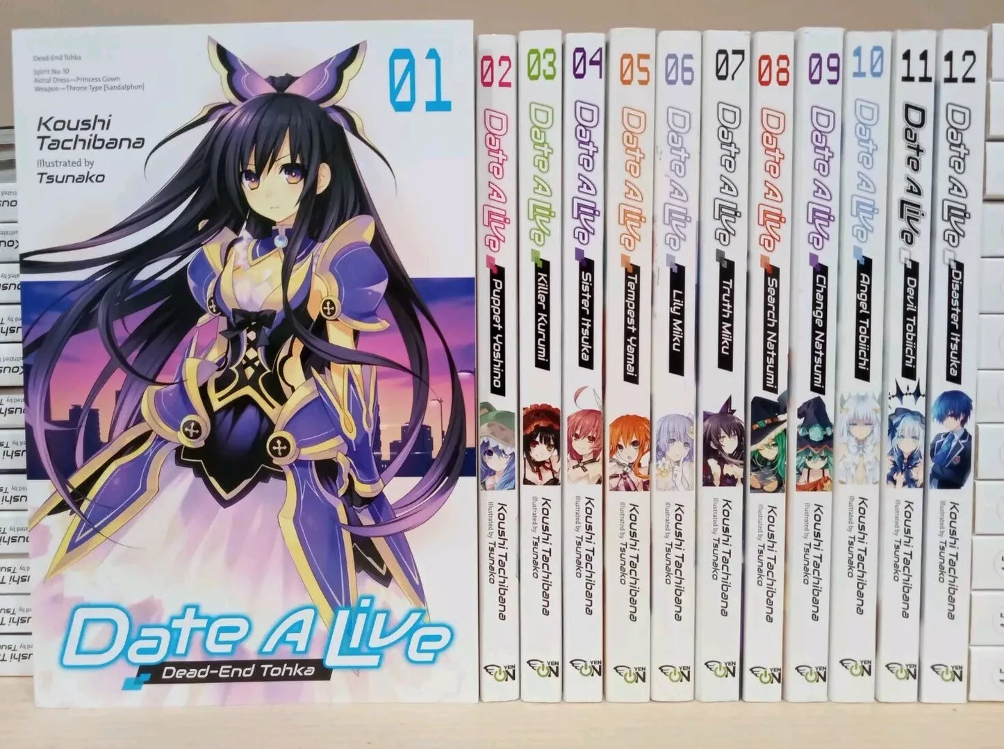 Date A Live Vol. 1-12 Light Novel Set English