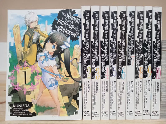 Is it Wrong to Try to Pick Up Girls in a Dungeon? Manga Vol. 1-10 Complete Set English