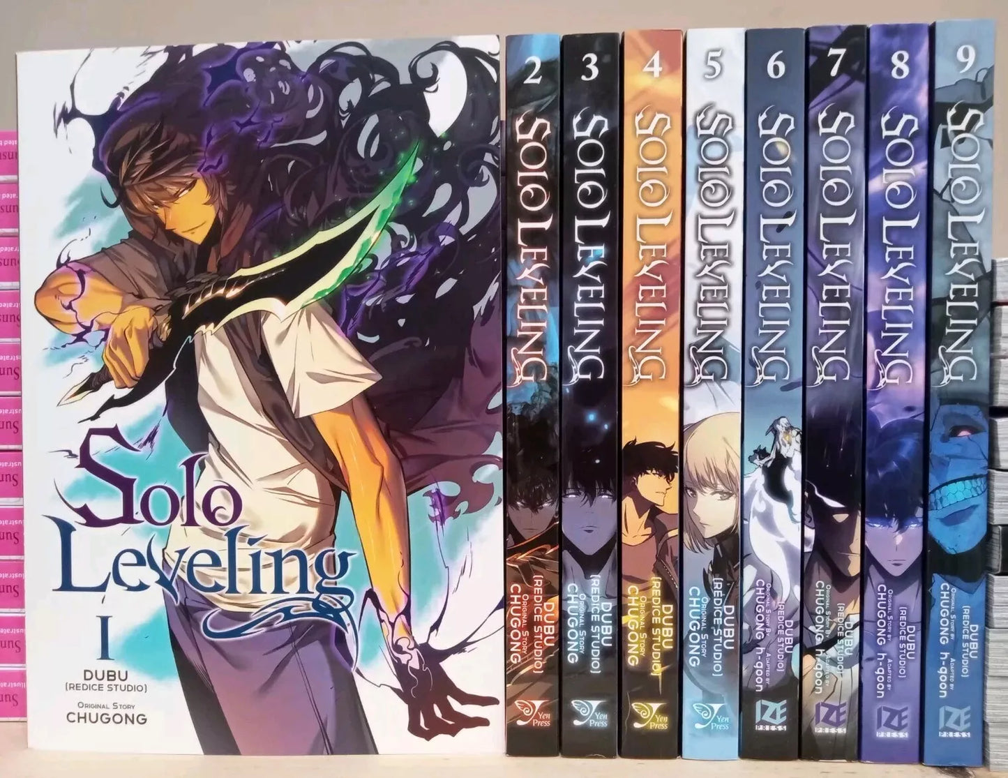 Solo Leveling Vol. 1-9  Manhwa Set Full Color English