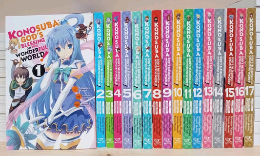 Konosuba Manga Vol. 1-17 Manga Set English